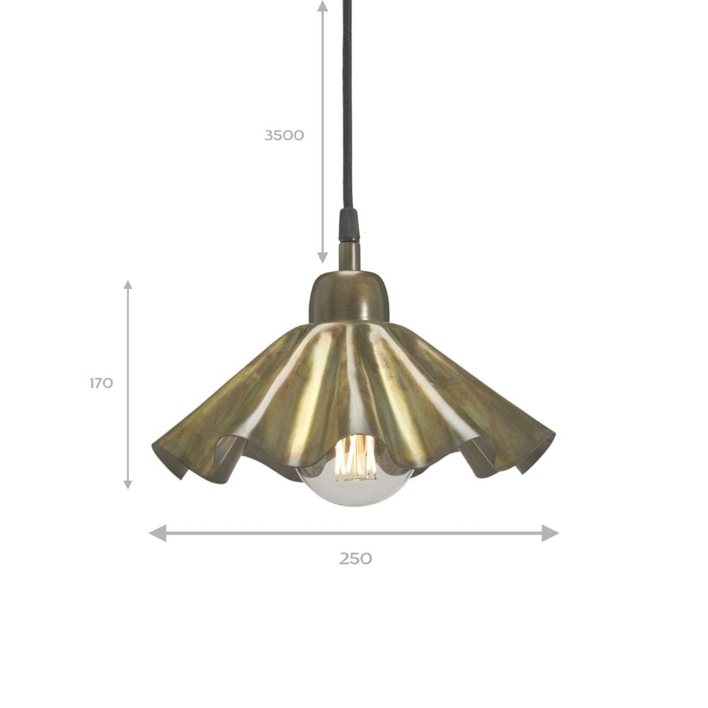 Hanglamp Aira | Oliehoudend Messing | Organische Golfvorm | Ø 25 cm | PR Home