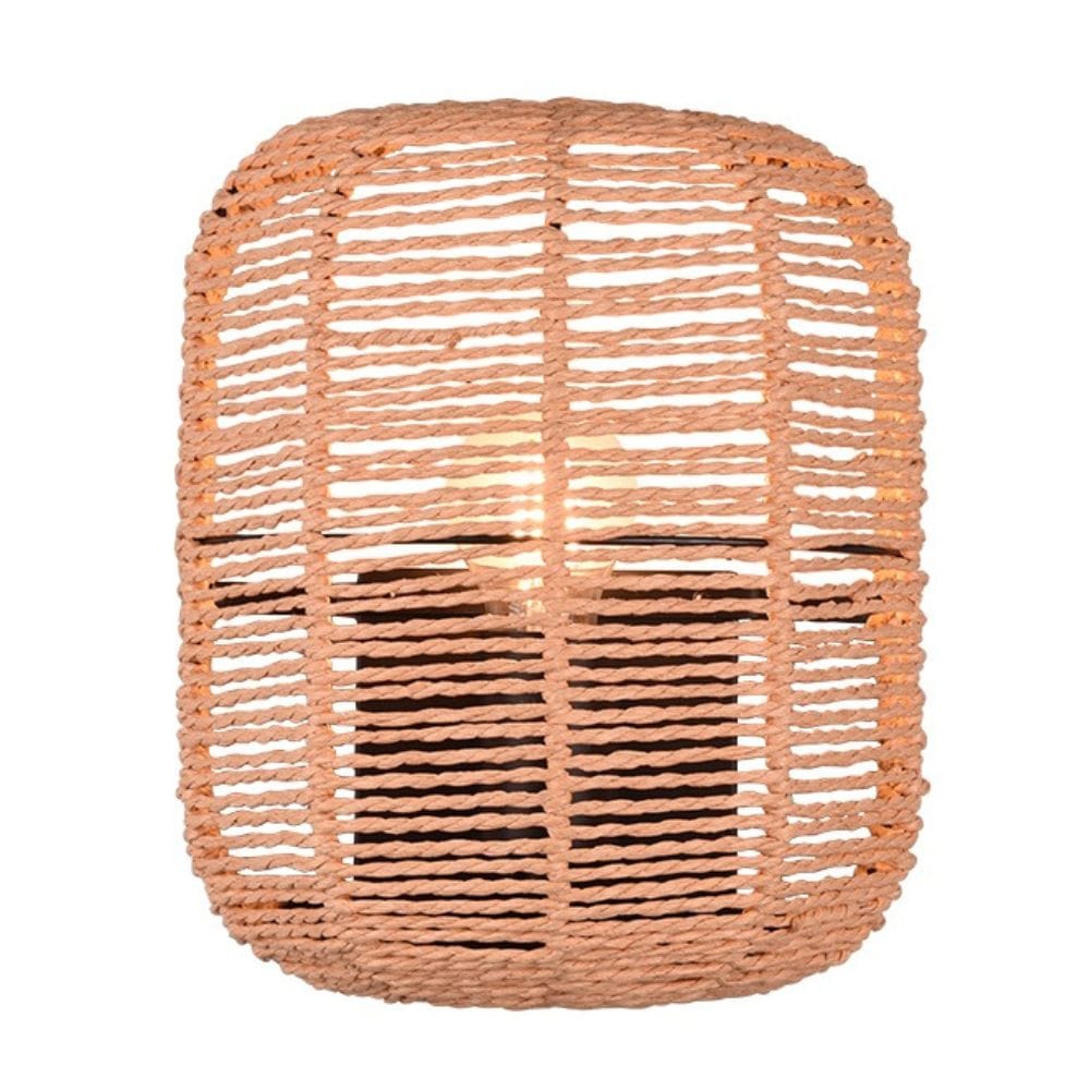 Wandlamp Runa Natuurlijk | Sisal & Metaal | 27,5 cm Hoog | Trio